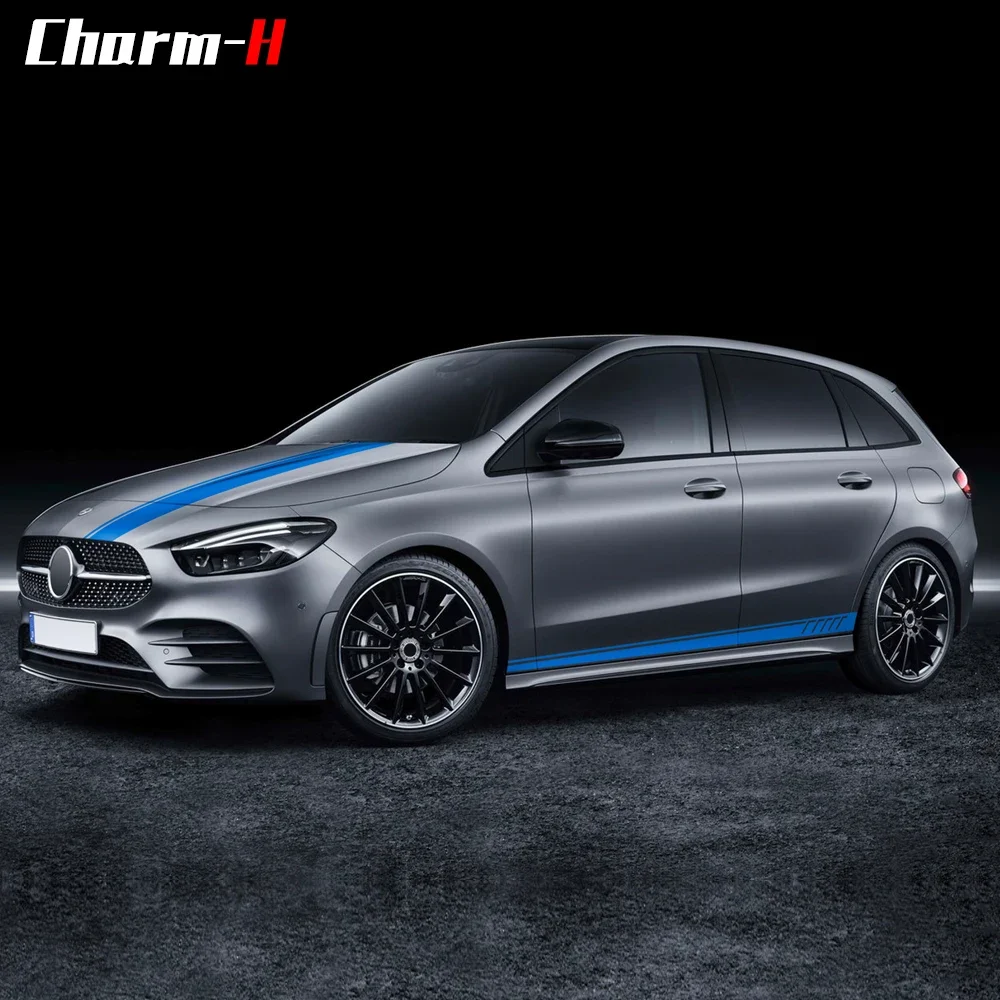 507 stylizacja drzwi w paski boczne spódnica naklejka maska samochodu tylny dach dla Mercedes Benz B klasa W246 W247 B180 Accesso