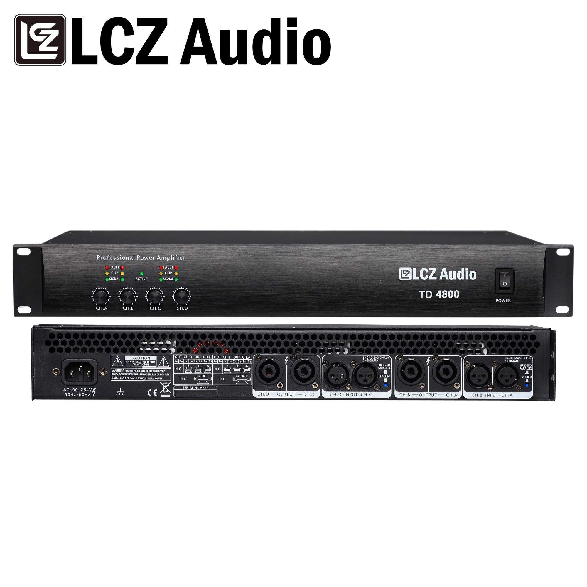 Lcz-プロフェッショナルオーディオパワーアンプ,250KHz,サブウーファー,4ch,1824W,デジタル電源,90-260V,ライン配列用