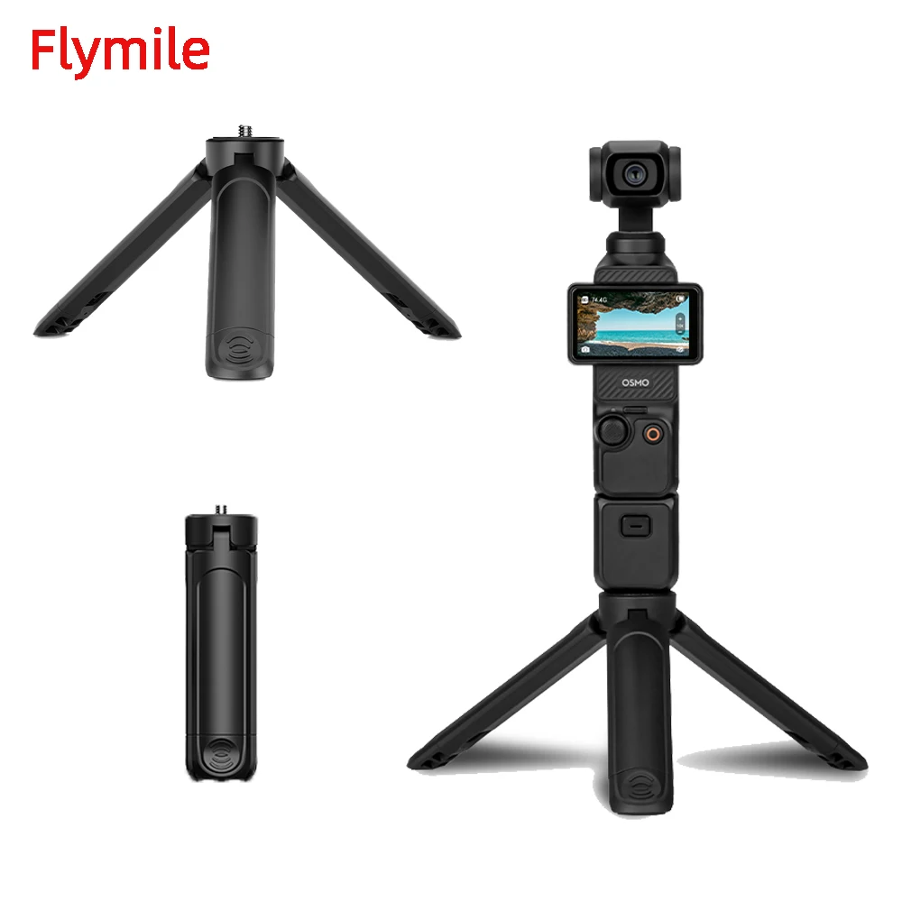 

Flymile Extendable Mini Tripod for Dji Osmo 360/Pocket 3/Action 5 Pro/Insta360 X5/Gopro 13 Camera Accessories 1/4 Screw Hole