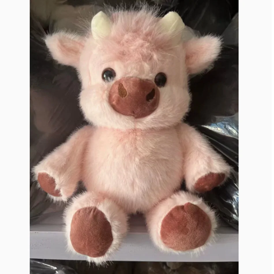 45CM Cute West Highland Calf Doll Running Little Cow Plush Toy Cartoon Soft Stuffed Animal Companion Toy Appease Kid Doll