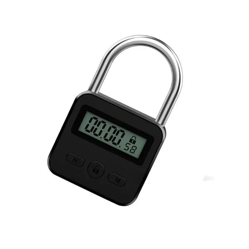 

Smart Time Lock LCD Display Time Lock Multifunction Travel Electronic Timer, Waterproof USB Rechargeable Temporary Timer Padlock