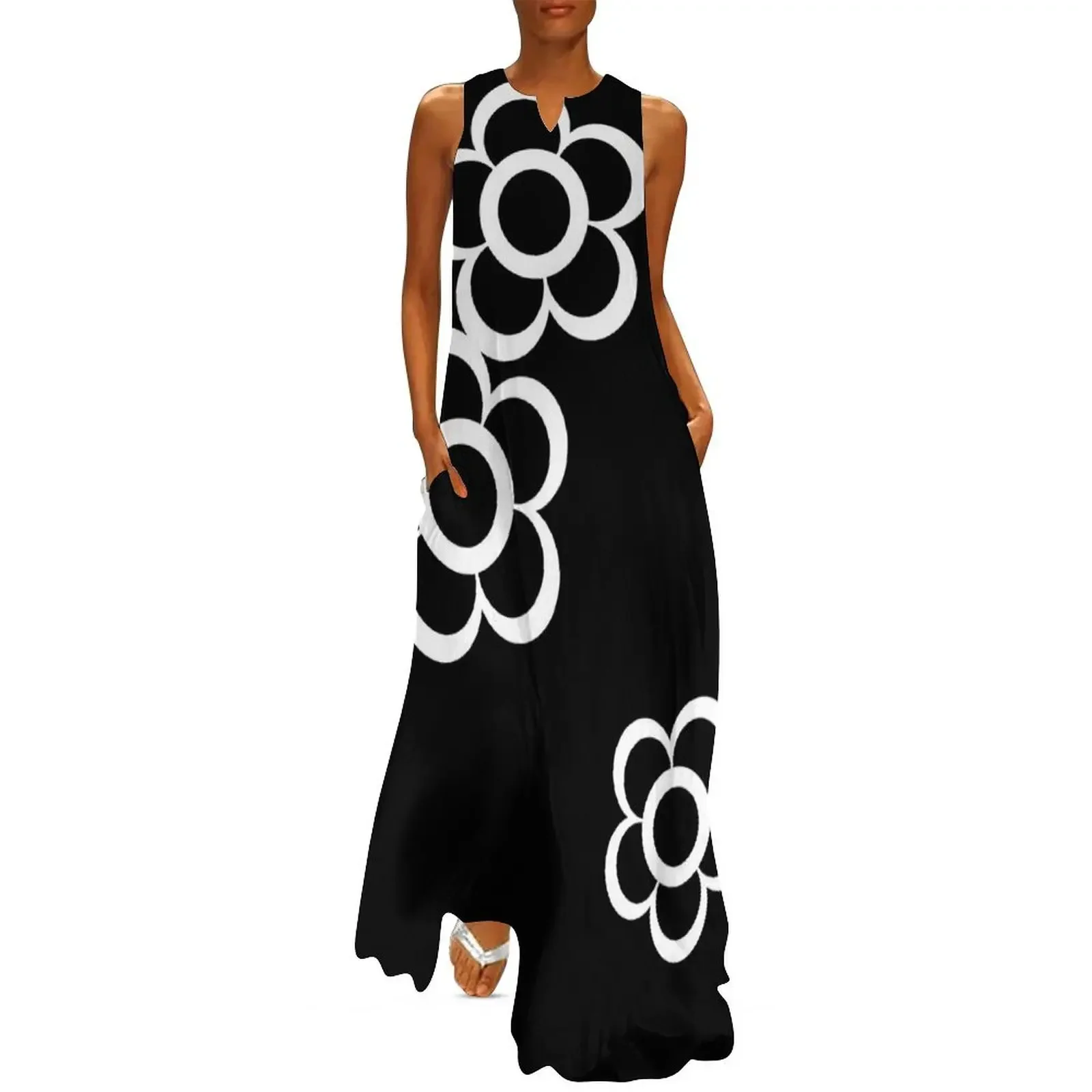 

Scattered Daisies - White Long Dress Women long dress dresses for prom women clothes dresses ladies 2025 summer Dress