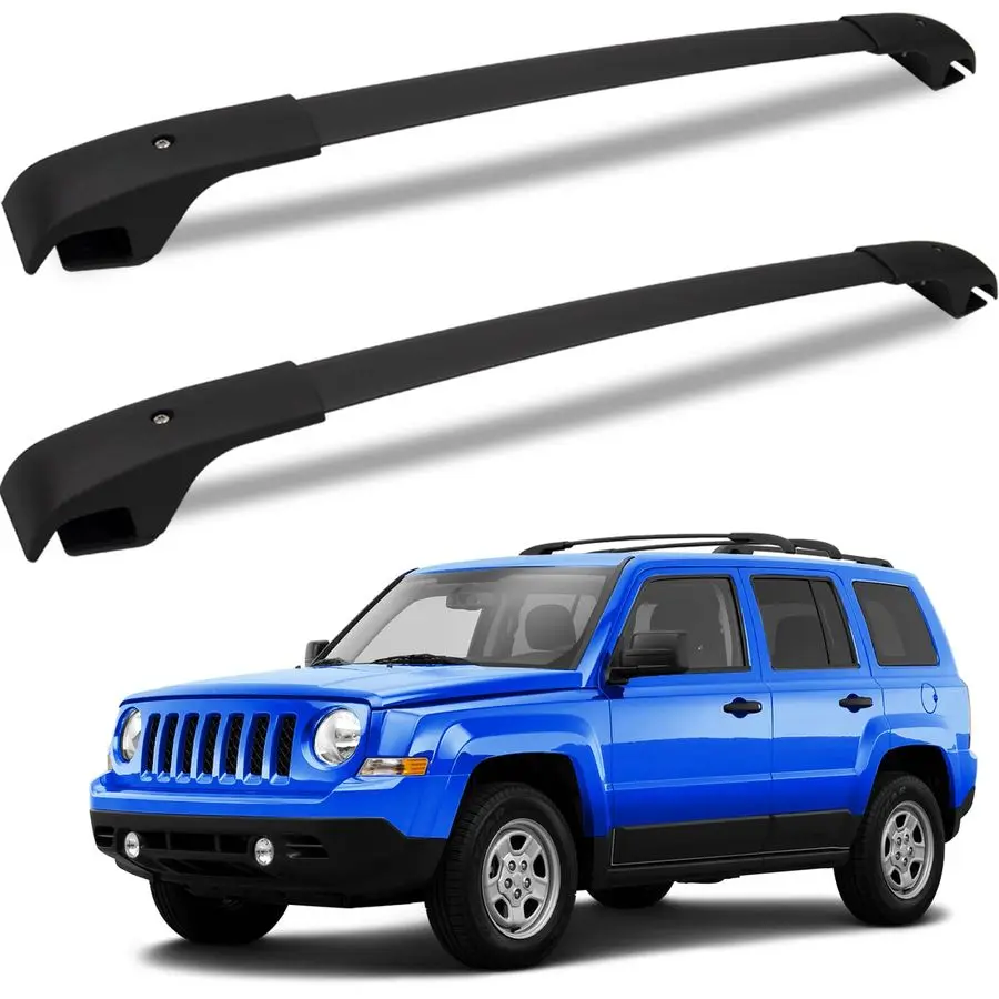 

Roof Rack Cross Bars 220lb Compatible with Jeep Patriot 20072017 with Raised Side Rail, Aluminum Roof Rails Crossbars Cargo Bar