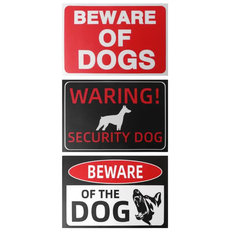 Beware of Dog Sticker 12 x 8 Inches Warning Window Stickers Decal for Car Home Window Door Warning Security Sticker