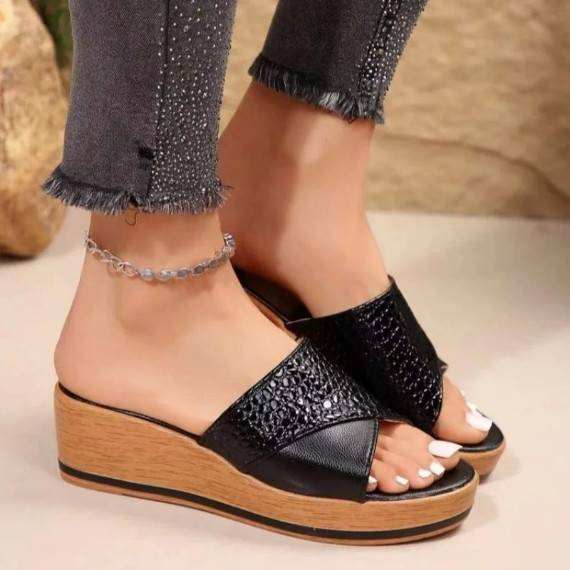 New Pumps Brand Femme Slides tacchi alti pantofole con plateau scarpe da donna Dress zeppe sandali Casual Beach Flip flop Designer