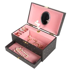 7-inch Black Star Unicorn Music Box Jewelry Storage Music Box Music Box Children's Day Valentine's Day Christmas Gift
