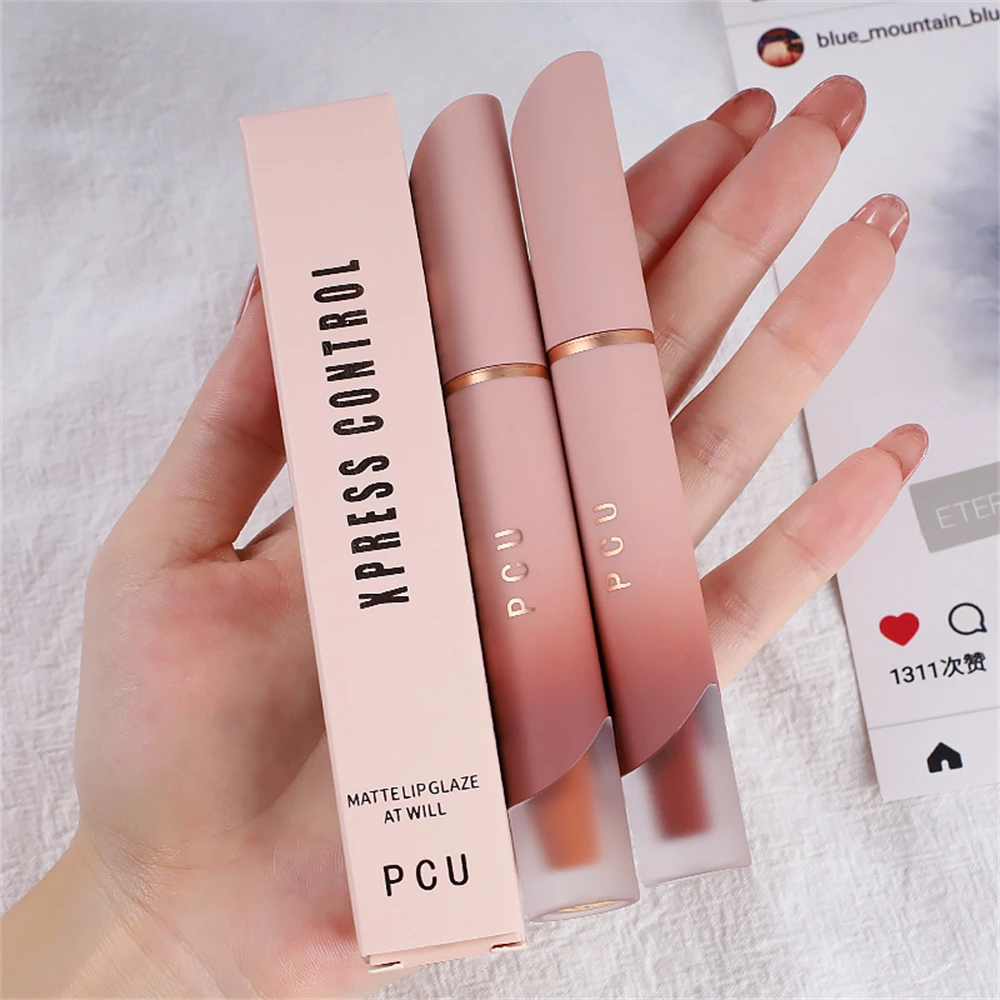 1 ~ 5 Stuks Matte Fluwelen Lipgloss Koreaanse Cosmetica Matte Lip Modder Chocolade Lippenstift Rode Lip Tint Lip Glazuur Waterdicht Blijvend