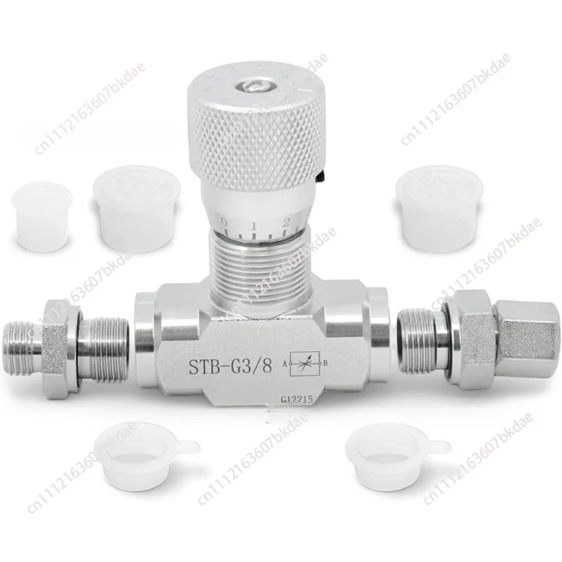 Industrial Throttle Valve 3/8 Bidirectional Flow Control Valve Pneumatic Cylinder Speed Regulator Valve Mechanical Fittings