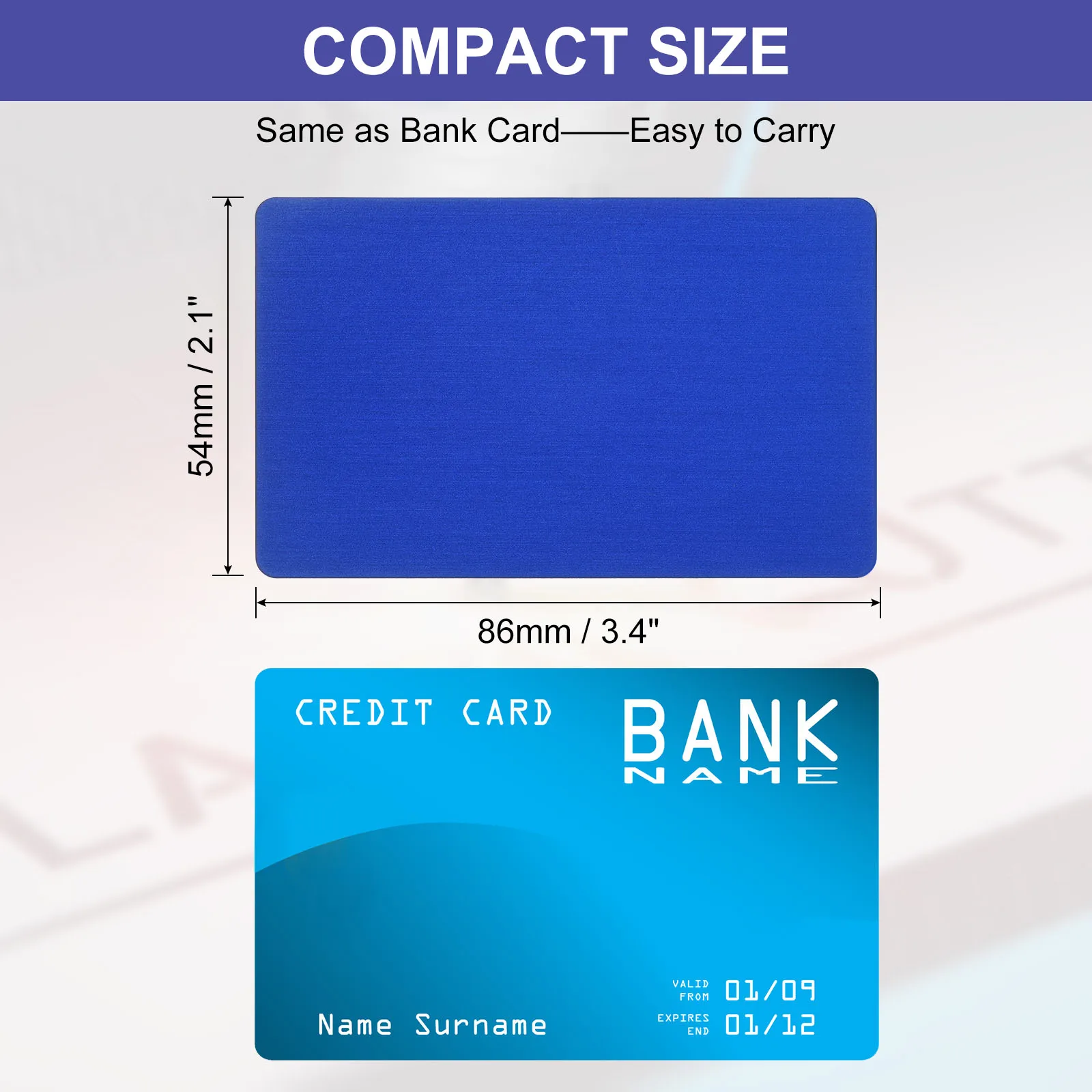 20/30Pcs 86x54x0.8mm Metal Business Cards Anodized Aluminum Blanks Name Card Laser Engrave Printable Name Cards for Custom DIY