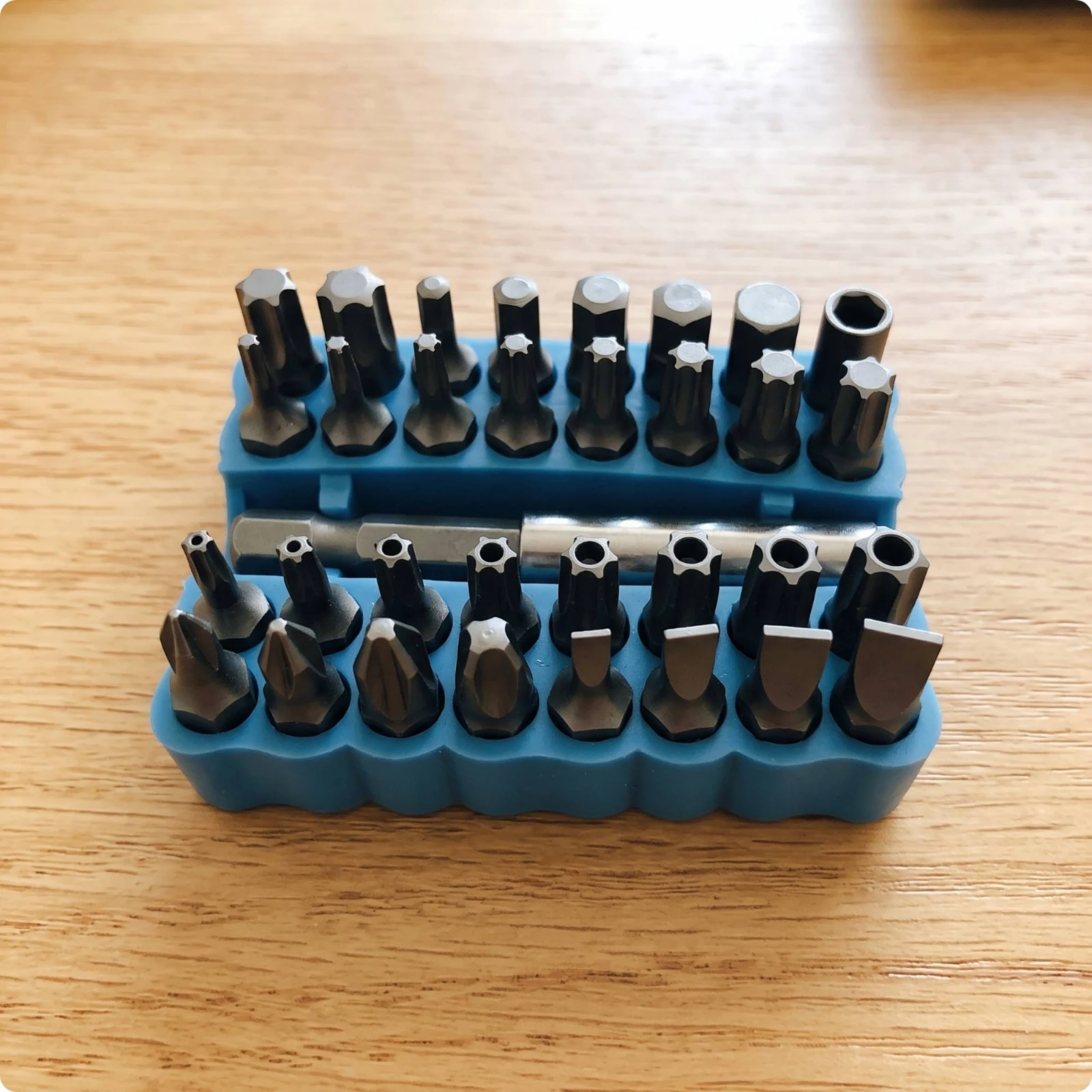 Screwdriver Bit Assortment with Holder 1/4-Inch Hex Shank Bit Set with Adapter Tool Tamper-Resistant Assorted for DIYers