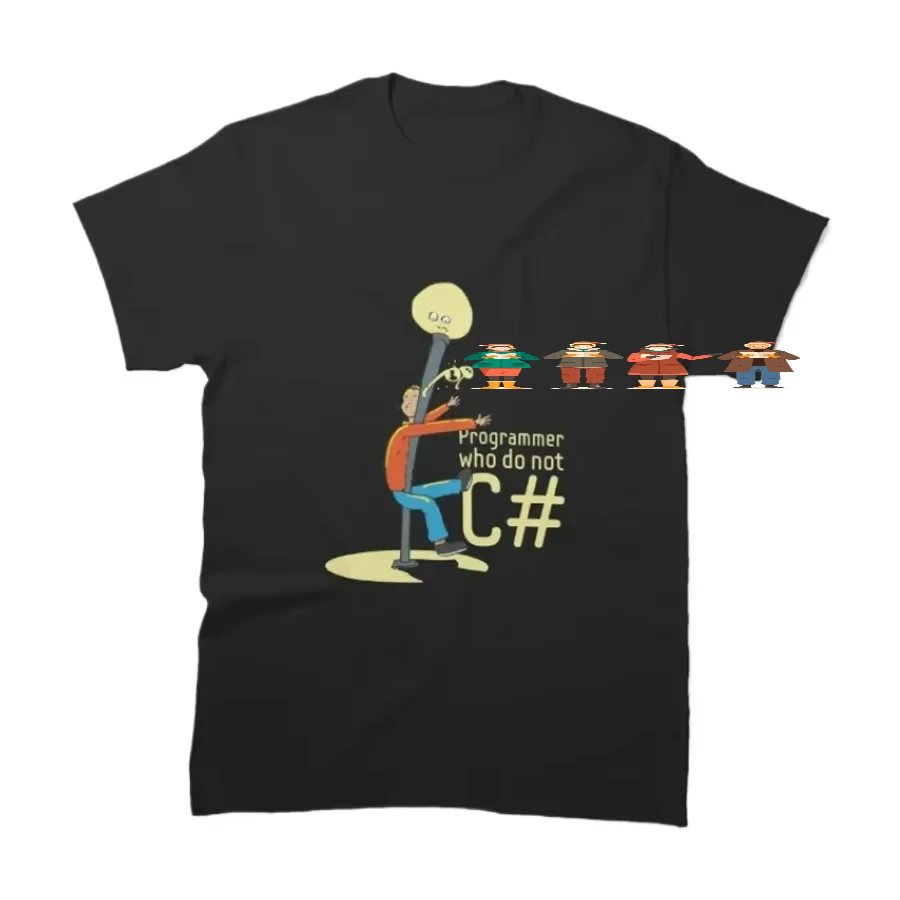 Programmer Who Did Not See Sharp (C#) Classic T-Shirt 100% Cotton O-Neck Summer Short Sleeve Casual Mens T-shirt Size S-3XL