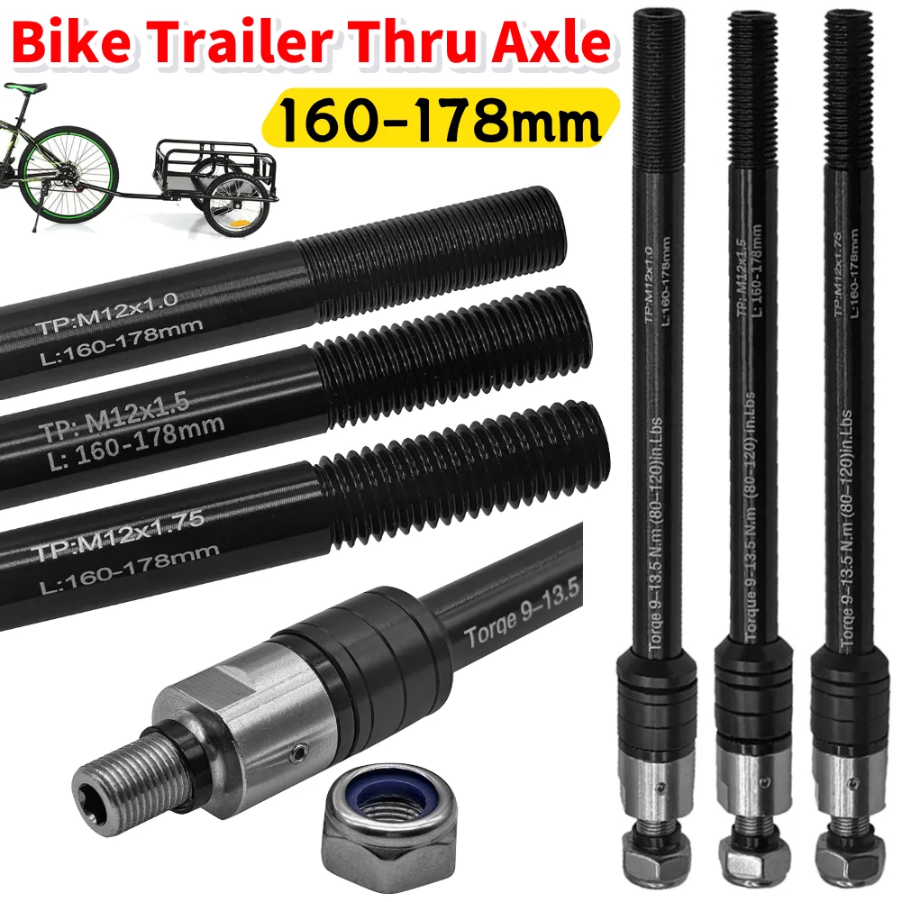 

Bicycle Trailer Thru Axle 160-178mm Cargo Trailer Kid Trailer Thru Axle Bike Trailer Hitch Axle for Bicycle Trailer Hitchs