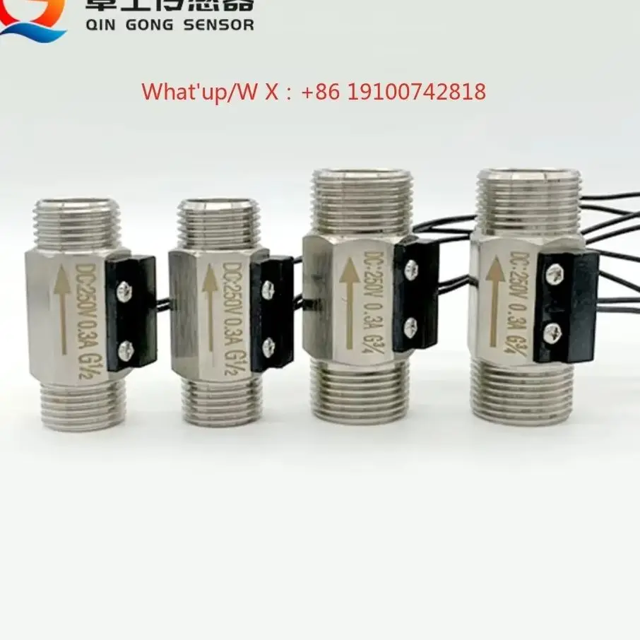 4/6 Points Normally Open 304 Stainless Steel Water Flow Switch Signal Sensing Control Valve Fitting