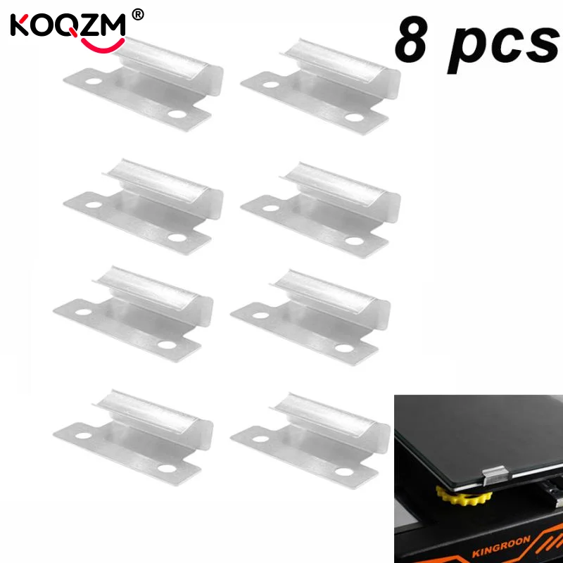 

8 шт., 7 мм, зажимы для стеклянной кровати из нержавеющей стали, зажимы для Ender 3 Ender 5 CR-10 серии, зажимы для кровати с подогревом, платформа, детали 3D-принтера