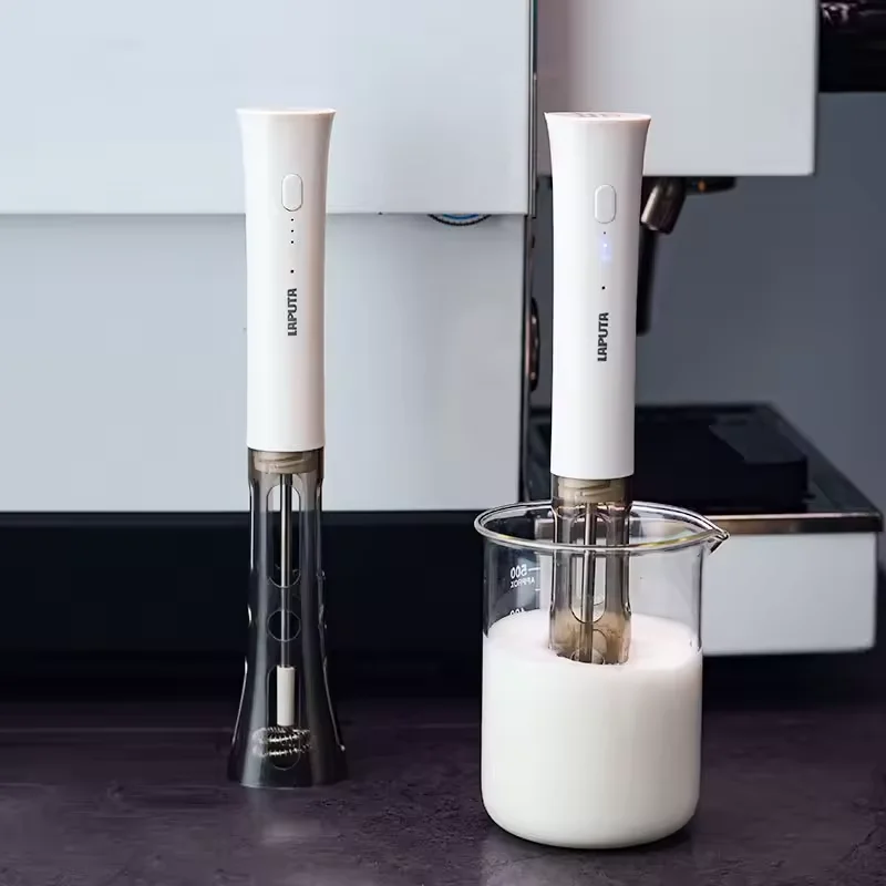 Electric Milk Frother Handheld USB Rechargeable Coffee Foam Maker Latte Cappuccino Mixer Egg Beater Kitchen Gadget Barista Tool