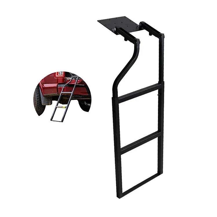 Hot Sale Universele Auto Andere Exterieur Accessoires Zwart Stalen Pickup Truck Stap Voet Achterklep Ladder