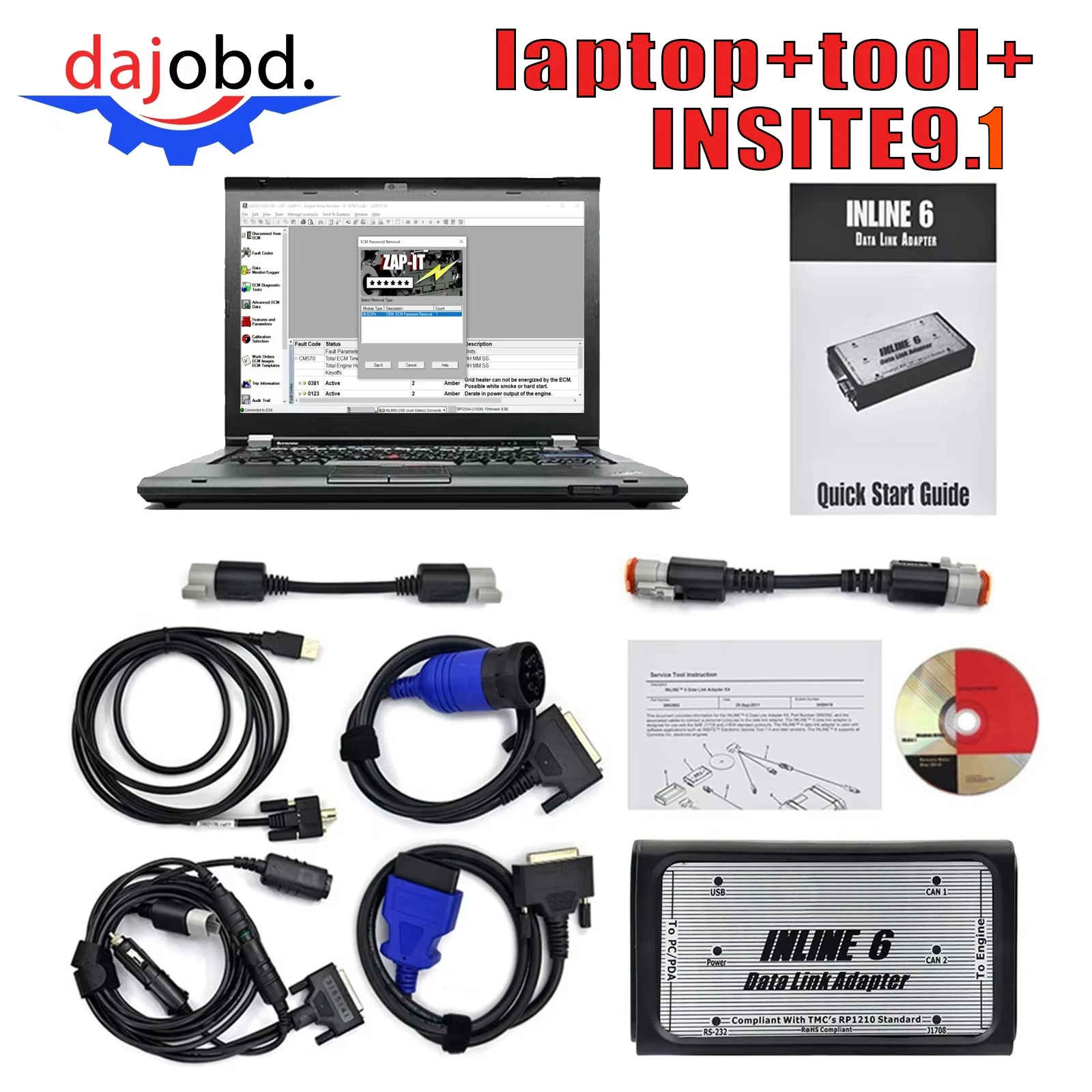 Heavy Equipment Diagnostic Tool - 2025 INLINE 6 V8.9 V8.7 V9.1