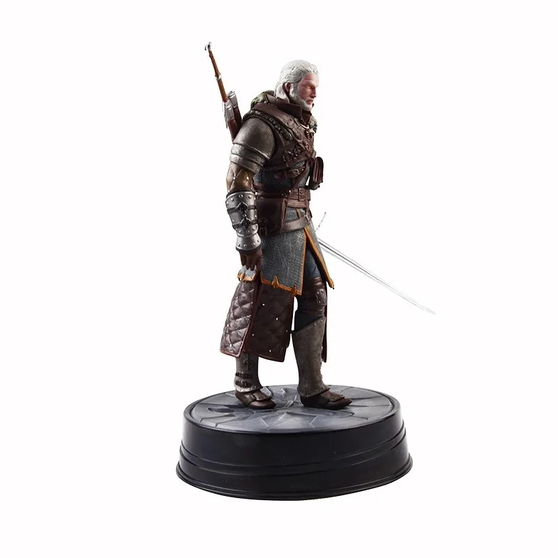 Witcher-ed 3 Wolf Wild Hunt Geralt Action Figure PVC Model Toys Gift 2 Types Doll 24CM