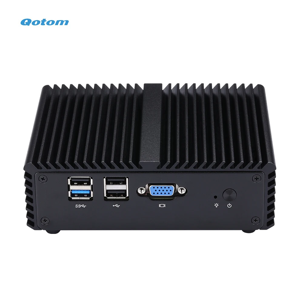Qotom 4 LAN Mini PC mit Prozessor N2920 Quad Core 1,86 GHz CPU TDP 7,5 W Home Office Router Firewall