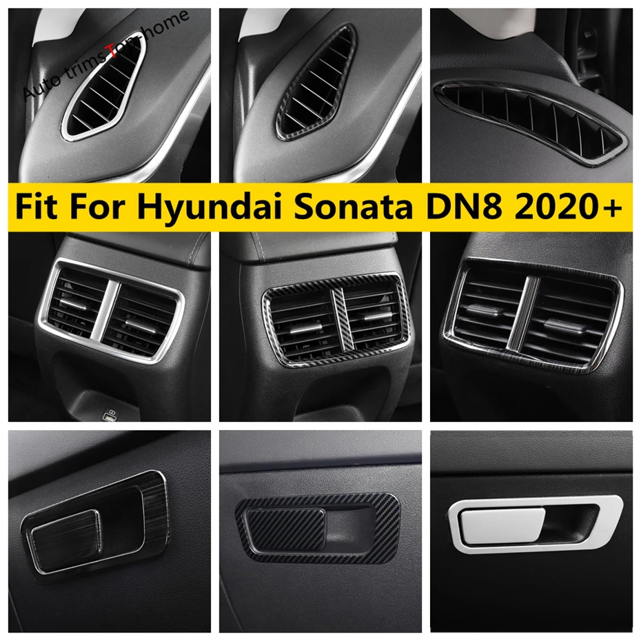 

Dashboard Rear Armrest Box Air Conditioner Vent AC Outlet Glove Storage Box Button Cover Trim For Hyundai Sonata DN8 2020 - 2023