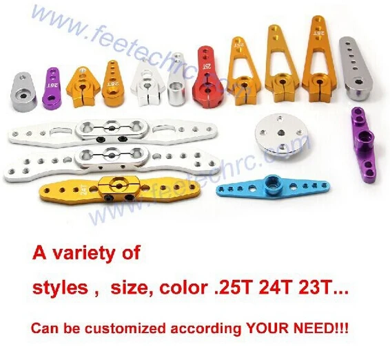 20PCS RC Parti Servo Corno 23/T/24T/25T JR/Futaba Metallo Alluminio RC Servo Braccio