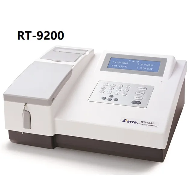 Analisador Químico de Instrumentos Semi-Automático Analisador de Bioquímica Preço de Fábrica Rayto RT-9200 Analítico Clínico