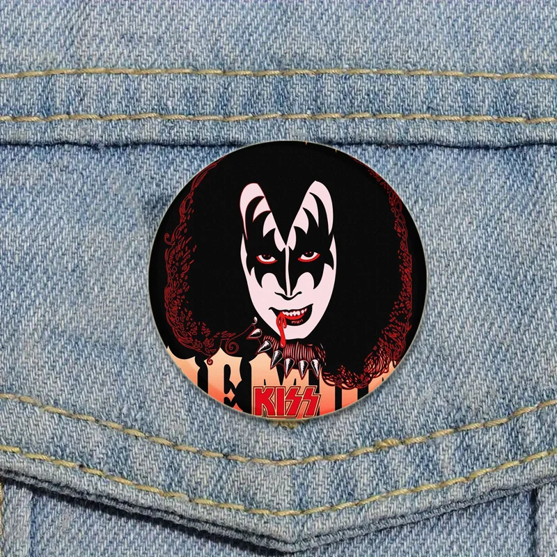 Rock Band Kiss bros Enamel pin mode perhiasan aksesori penyanyi bros untuk ransel pakaian dekorasi kerah lencana hadiah