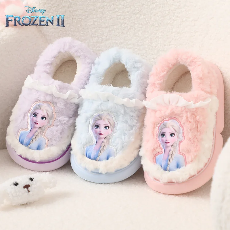 Disney girls princess cute frozen Cotton slippers non-slip soft bottom sports shoes for girl gift