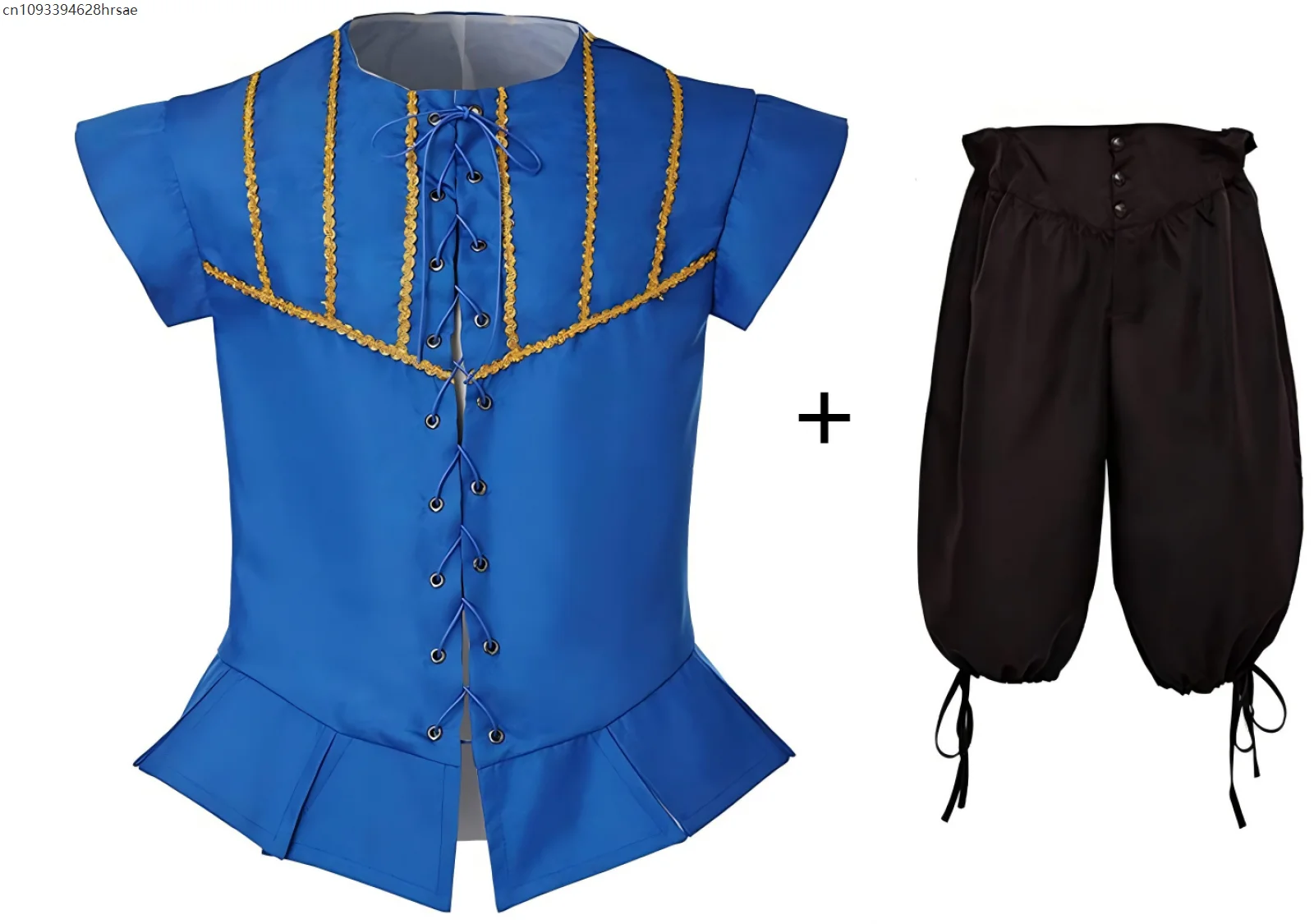 

Medieval Shirts Gothic Steampunk Victorian Pirate Cosplay Costume Adult Tops Pants Lacing Up Shirt Larp Vintage
