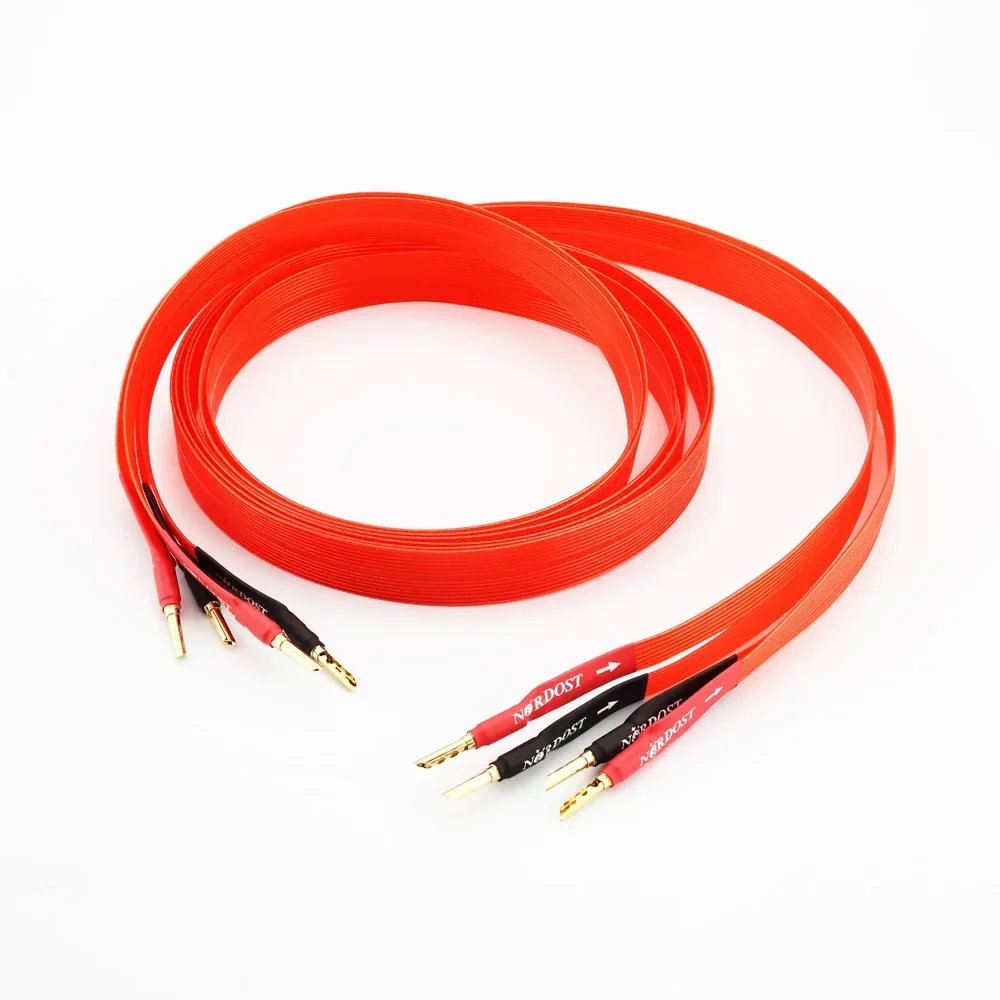 Kabel głośnikowy Nordost Red Dawn Głośnik płaski Posrebrzany 99,9999% OFC audiofilski wzmacniacz audio hifi