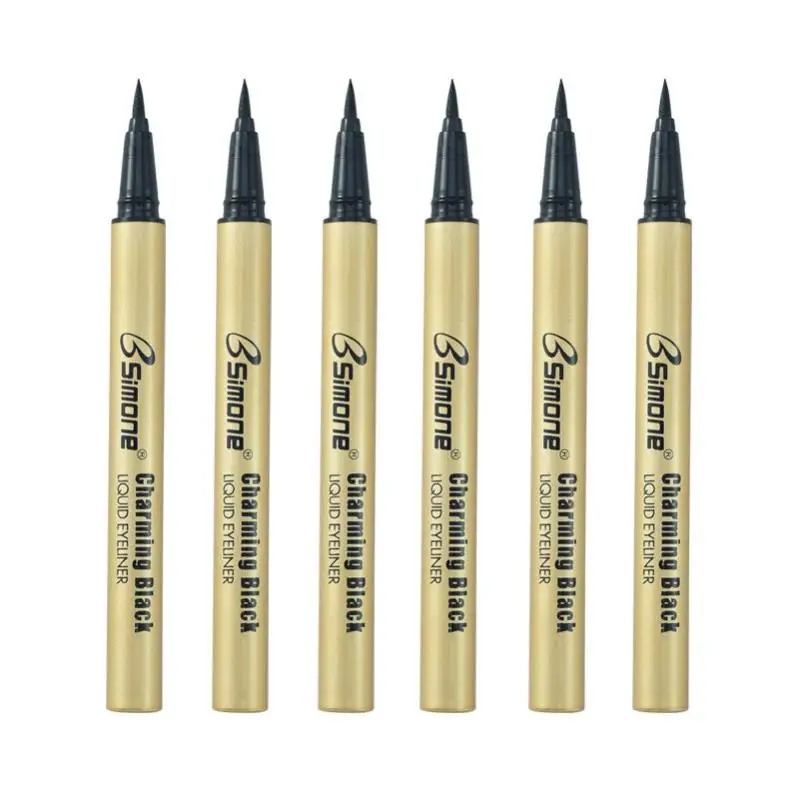 Bsimone delineador líquido preto, maquiagem super à prova d'água, delineador de longa duração, fácil de usar, ferramentas cosméticas de maquiagem para os olhos