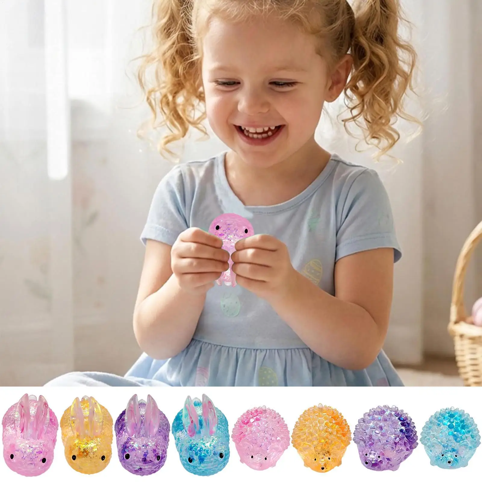 Bunny Squeeze Ball Cute Hand Fidget Party Favors Ball Fidget Toys For Kids Youth Teens Adults Friends Offices Work Classroom