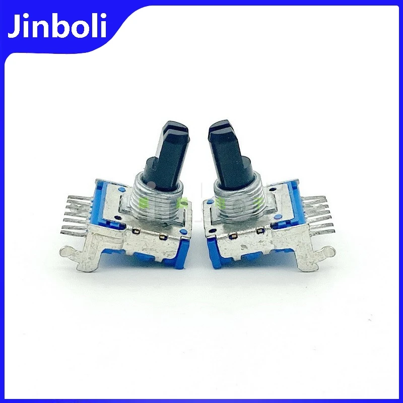 2PCS RK14 Type 7Pins Horizontal Double Potentiometer A10K Power Amplifier Audio Mixer Synthesizer Volume Adjustment