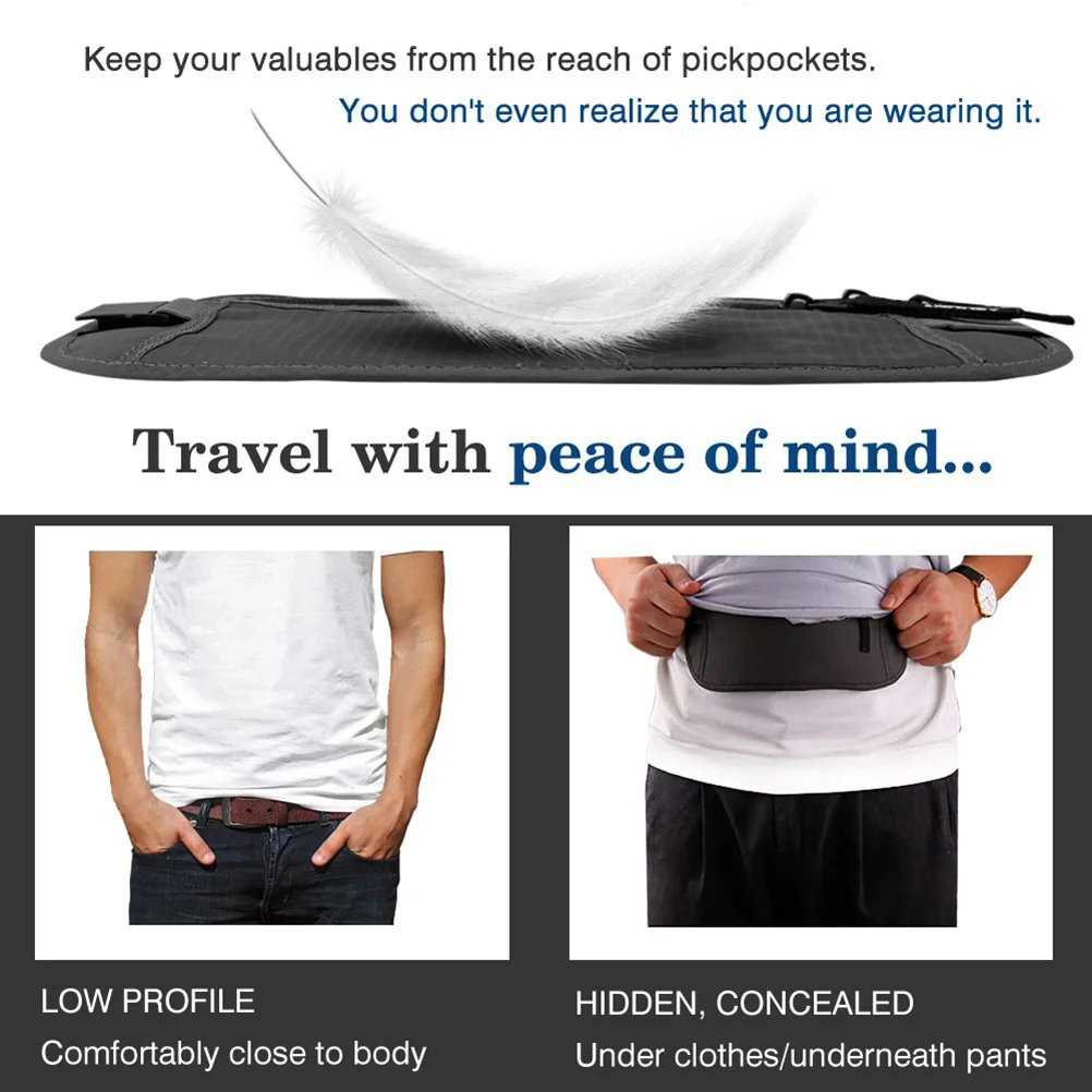 Invisible Travel Waist Packs Waist Pouch for Passport Money Belt Bag Hidden Security Wallet Casual Bag For Men Women