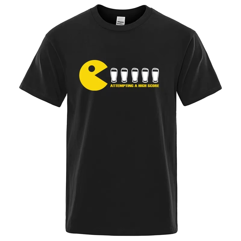 

Summer Men's T-shirt High Quality 100% Cotton Funny Design Printing Casual Loose O-neck for Men Short Sleeve T-shirt Male Tops