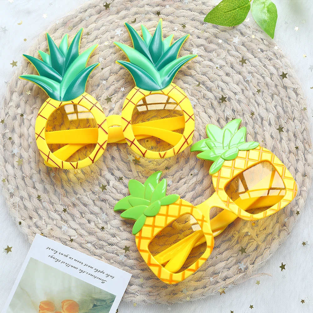 Summer Hawaii Party ananas occhiali occhiali a forma di frutta occhiali da sole hawaiani con ananas tropicale forniture per feste di compleanno giocattoli