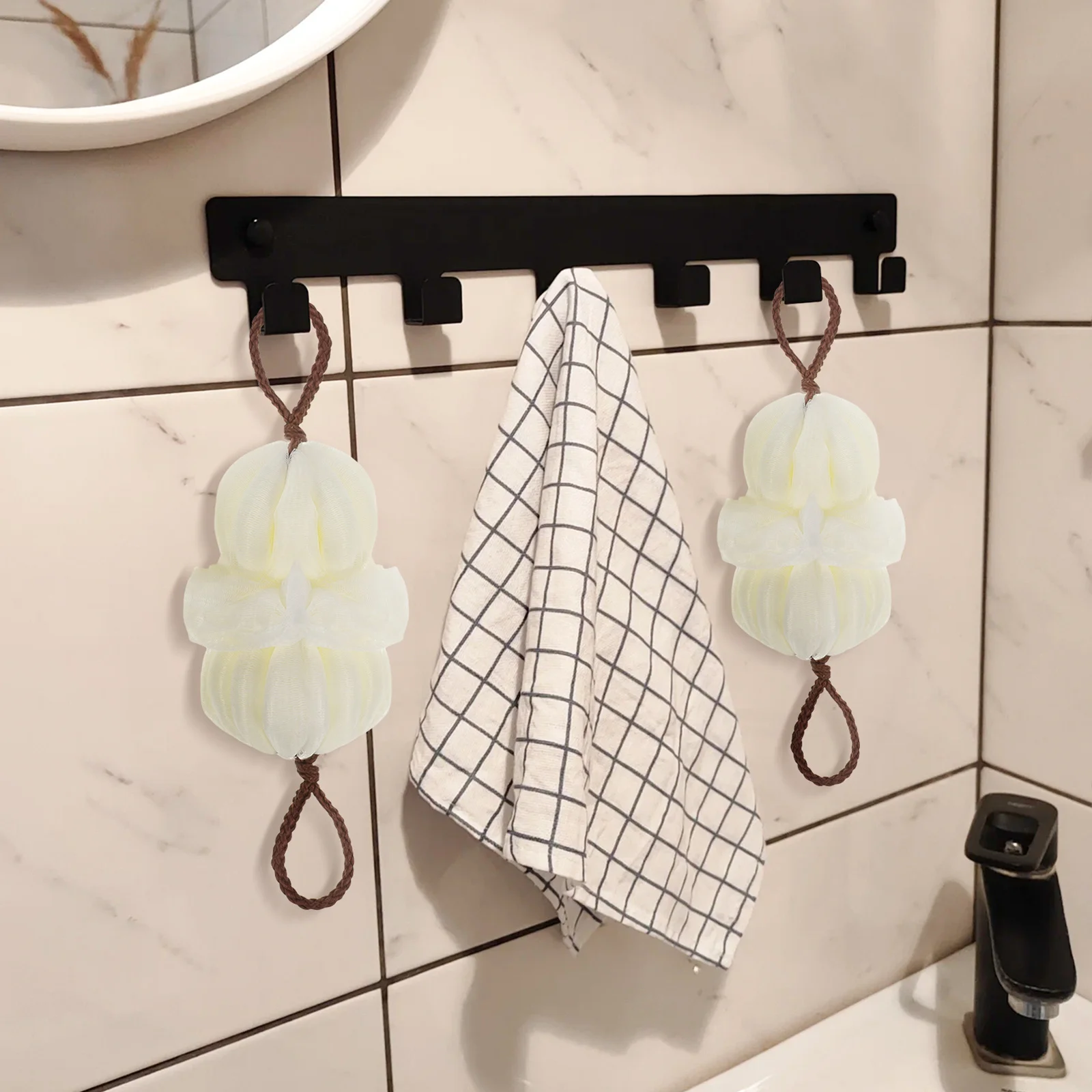 

2Pcs Mesh Bath Sponge Ball Exfoliating Shower Scrubber Body Cleaning Tool Gentle Bath Brush for Smooth Skin Experience