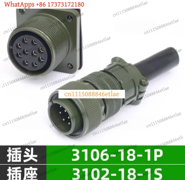 k3 1-5Pcs MS3106A18-1S MS3102A18-1P Circular Connector 10 Pin Waterproof Aviation Plug Socket Cable Mount Receptacle