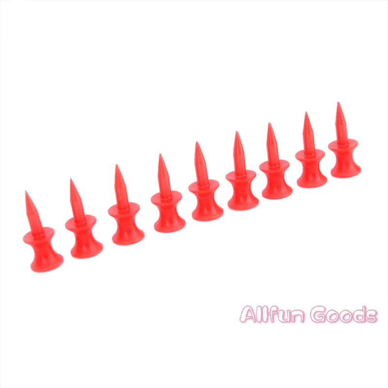 [TG835]50 Pcs Red Golf Tee Sport Double-deck Golf Ball Tees 31MM
