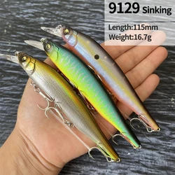 115mm 16.7g Long Cast Sinking Minnow Fishing Lure Pesca Wobbler Artificial Hard Bait for Trout Carp Swimbait Fishing Accessories