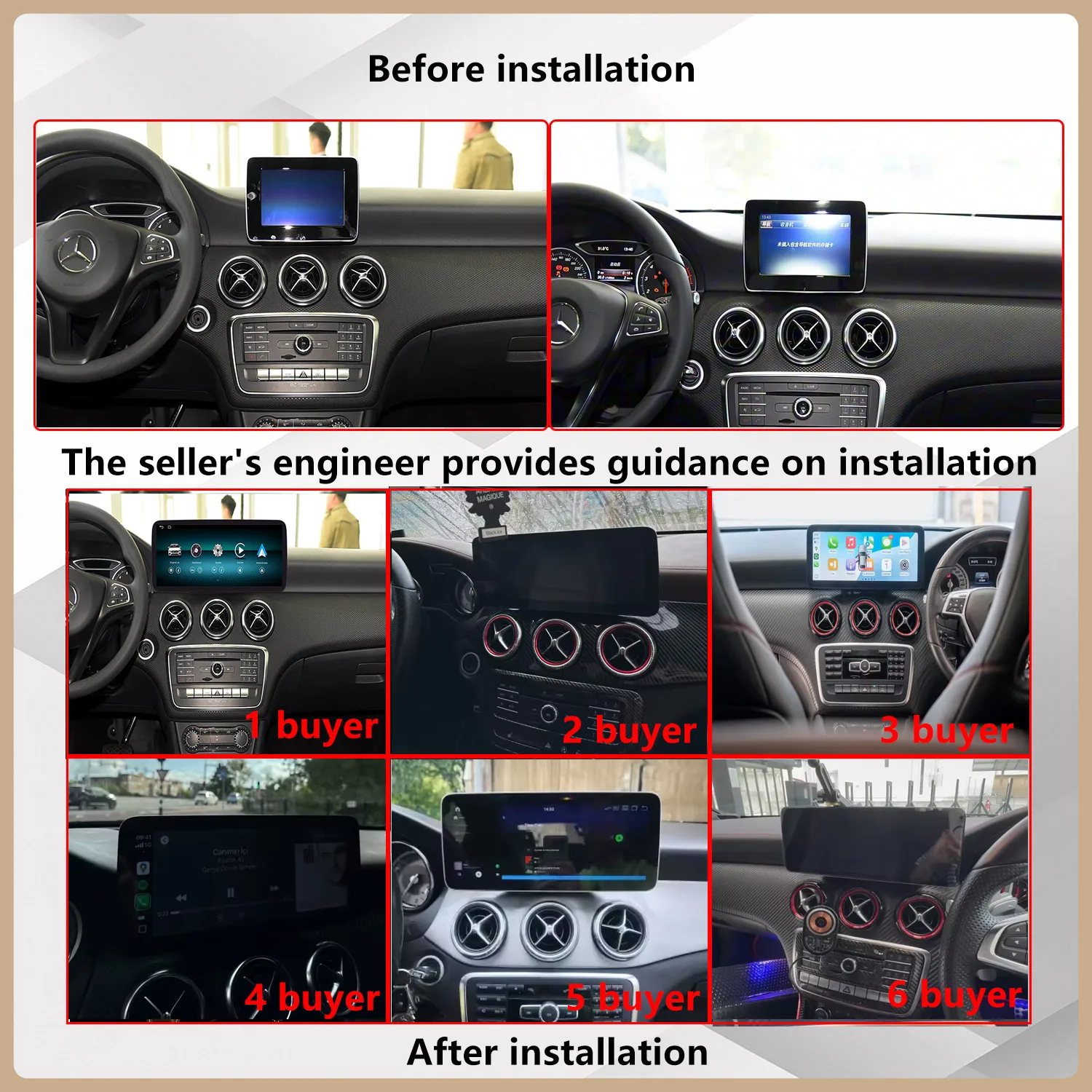 New For Mercedes Benz A Class W176 NTG 5.0 2016 2018 Car Multimedia Player Wireless Carplay Android auto Navigation Touch Screen