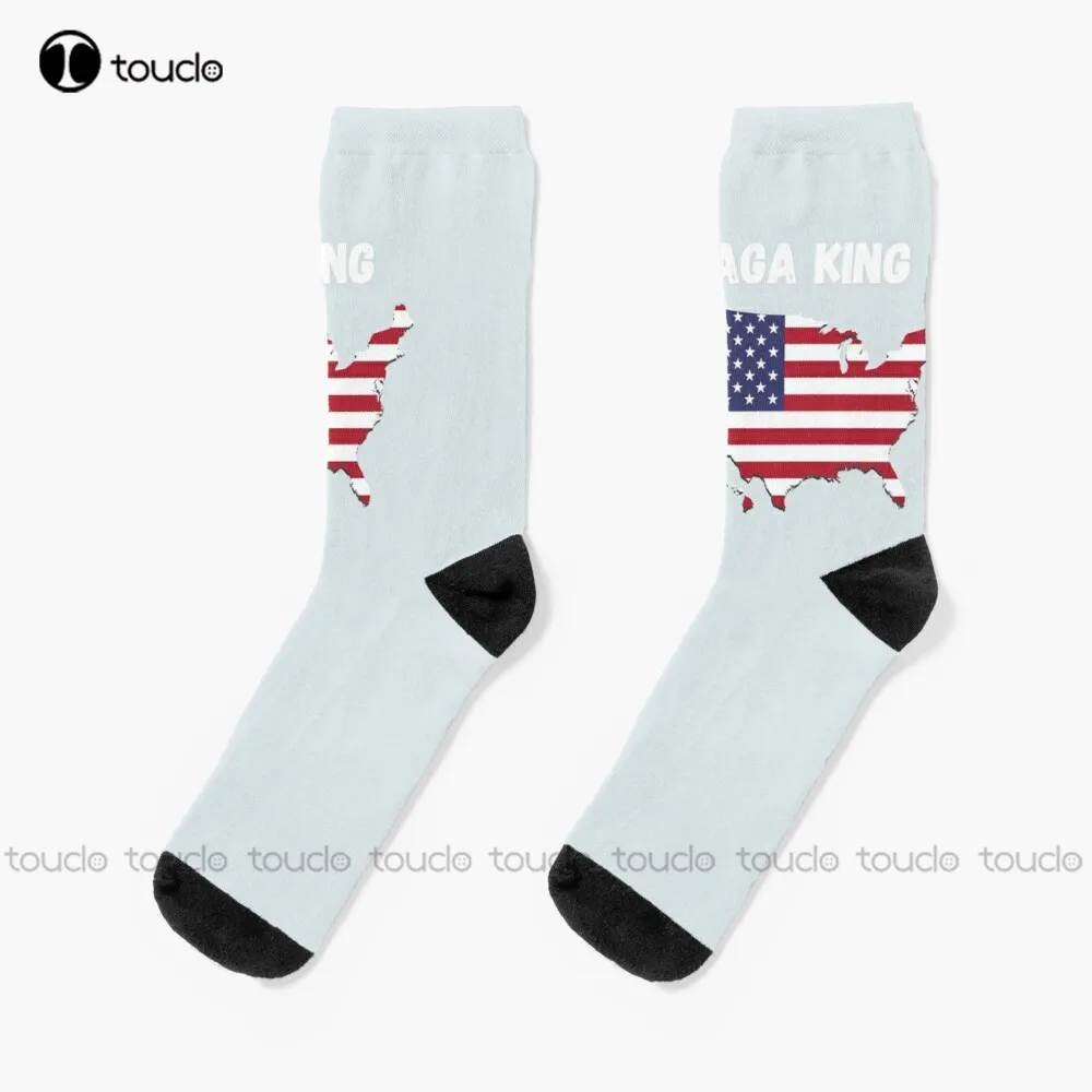 Maga King: The Great Trump Maga King Socks Funny Mens Socks Personalized Custom Unisex Adult Teen Youth Socks 360° Digital Print