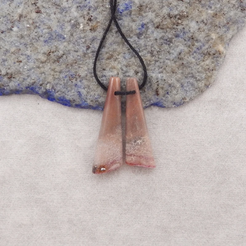 

Женские серьги из полудрагоценного кальцита с натуральным камнем и бусинами, ювелирный аксессуар, 27x9x5 мм, 3 г