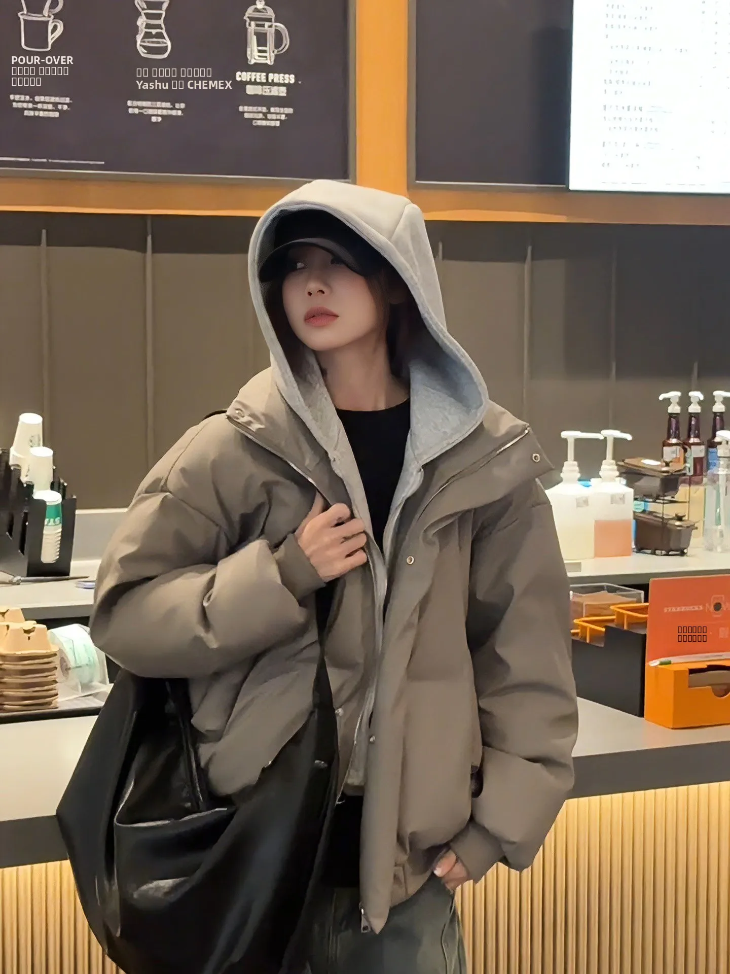 

Men's ort down Jaet American Sle Workwear Outerwear Tee-Proof i Color Bread Coat Warm Waterproof Polyester Fiber