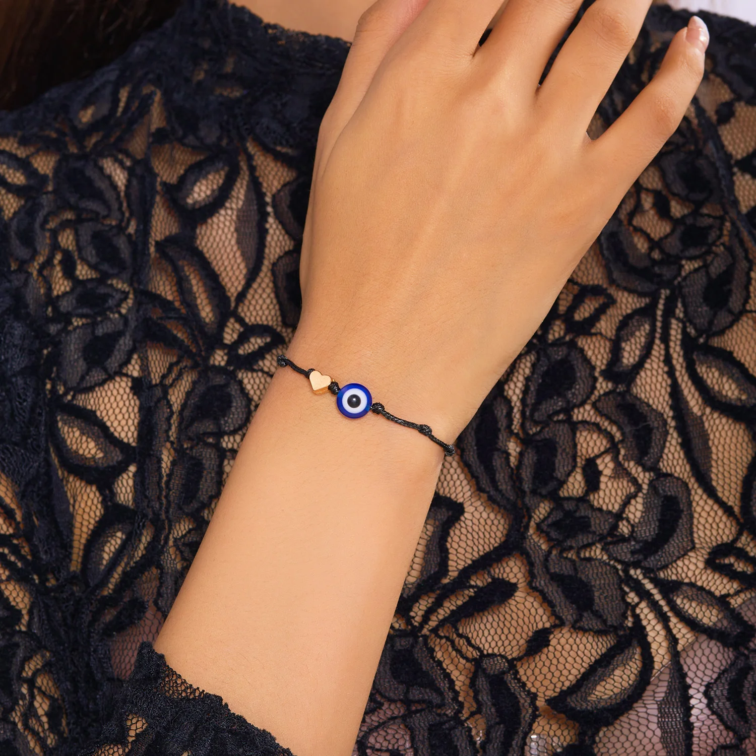 Einfaches türkisches blaues Evil Eye 7-Knoten-geflochtenes Armband für Damen und Herren, glückliches rotes Seil, handgefertigtes Armband, Ästhetik, Party-Schmuck – Detail 17