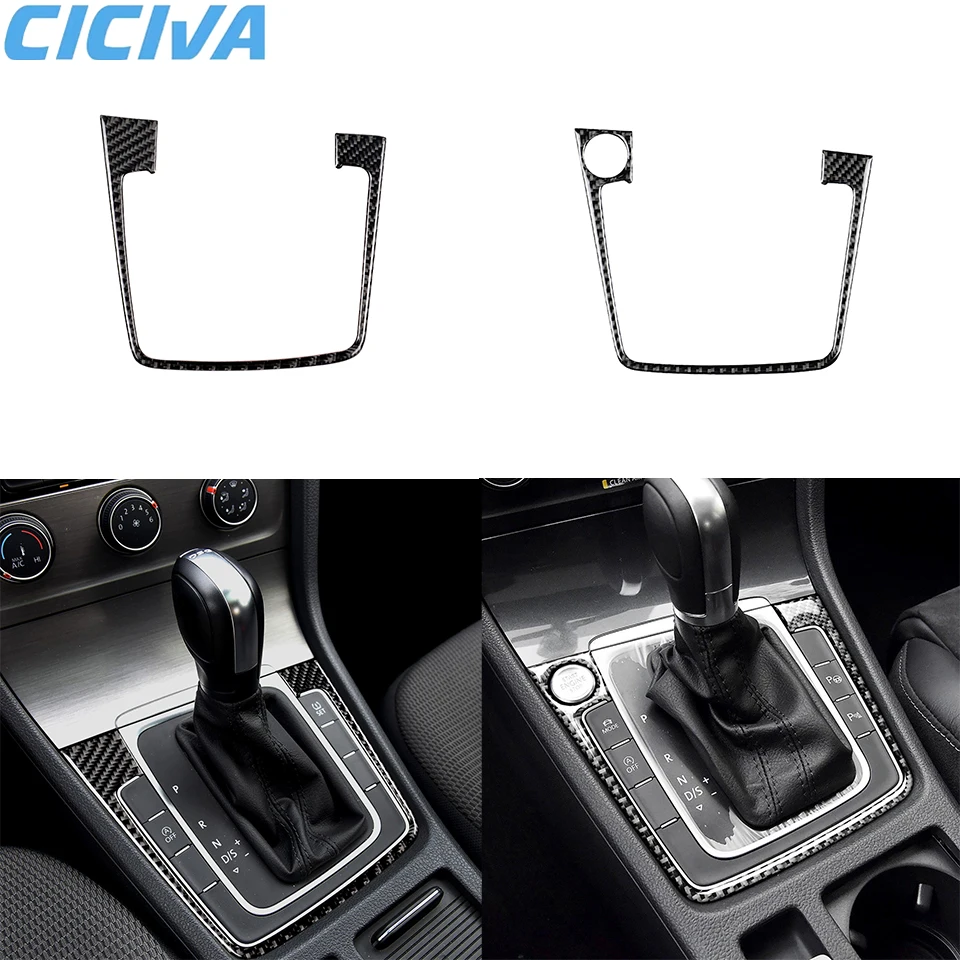 

Soft Real Carbon Fiber Sticker Shift panel frame For Volkswagen Golf 7 MK7 2013-2017 Interior Stylig Cover Car Accessories