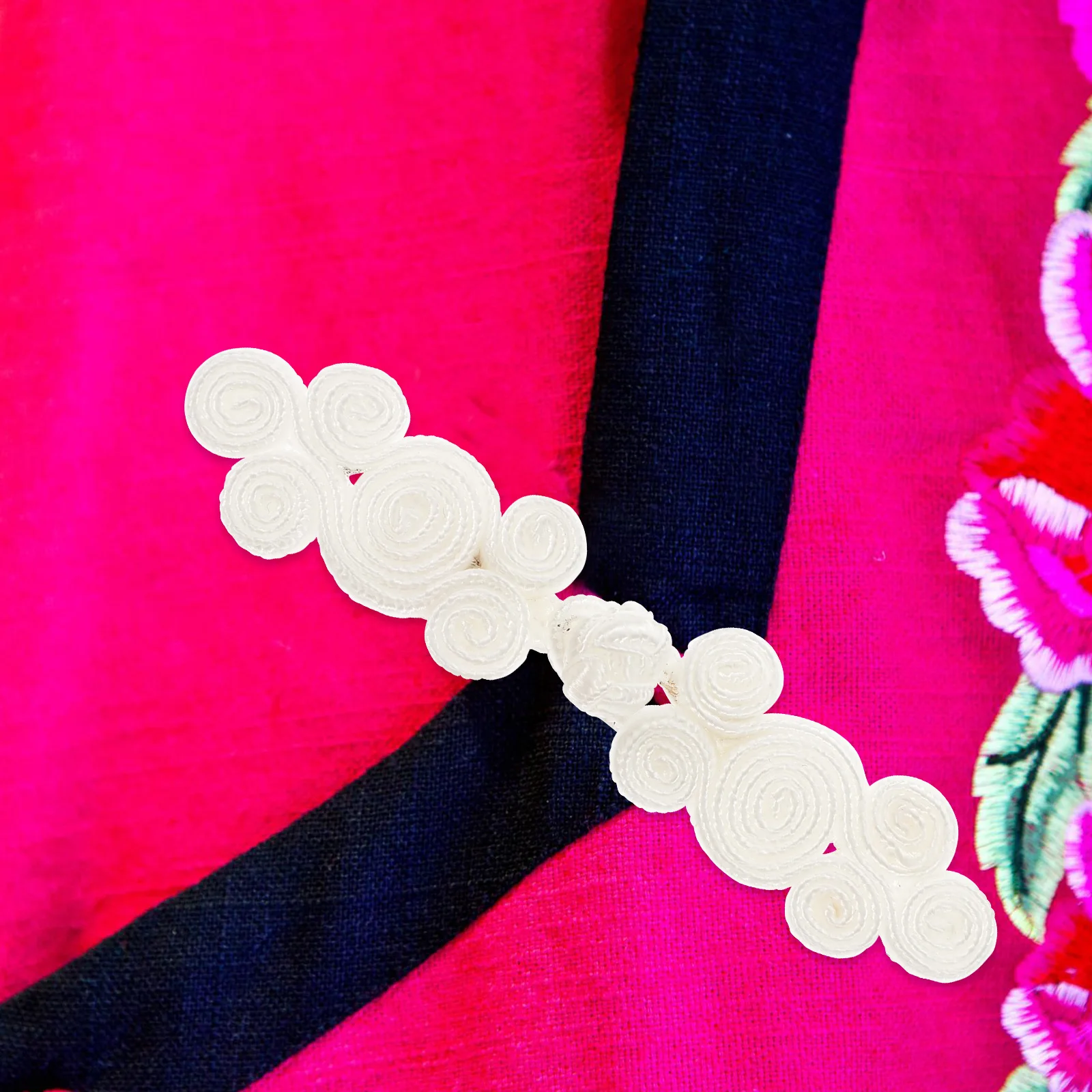 Cierre de Botón Estilo Chino para Cheongsam, Suéter, Patrón de Flores, Cierres de Costura, Accesorios de Bricolaje para Ropa, Manualidades