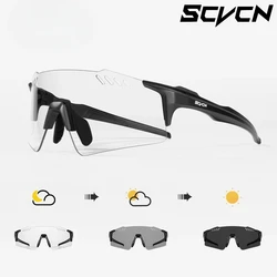 SCVCN Fashion Rimless Cycling Glasss Outdoor Sports Running Drving Sunglasses for Men Fishing Goggles Mtb Bicycle Eyewear 1 Lens