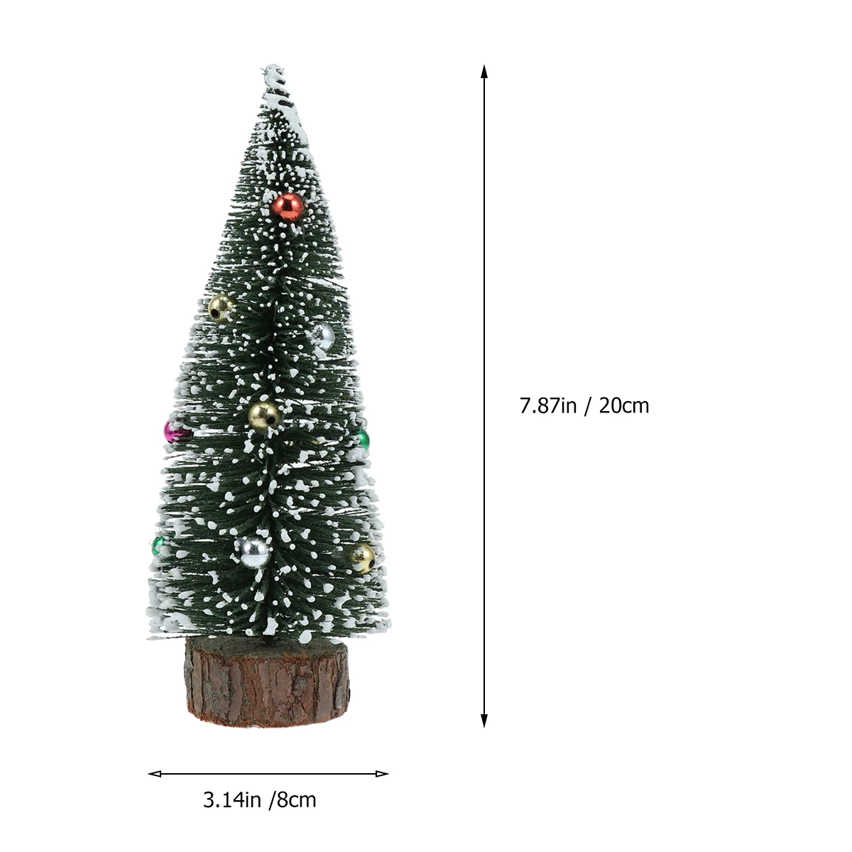 

Mini Christmas 20cm Decorative Pine Trees for Home Office Party Desktop Table Bamboo Centerpiece nament