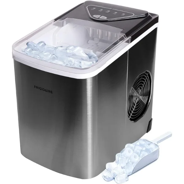 Whirlpool aço inoxidável Counter Top Maker, produz 26 lbs gelo por dia, EFIC123-SS